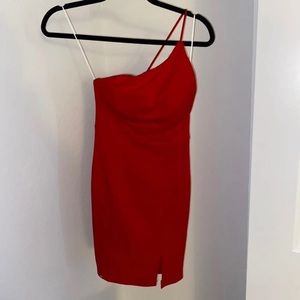 Princess Polly One Shoulder Dress in Red